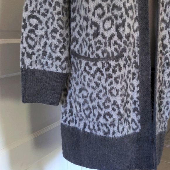 Lucky Brand Leopard Print Duster Cardigan - Picture 3 of 7